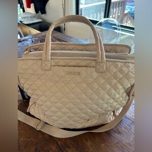 MZ Wallace Large Box Tote Buff color